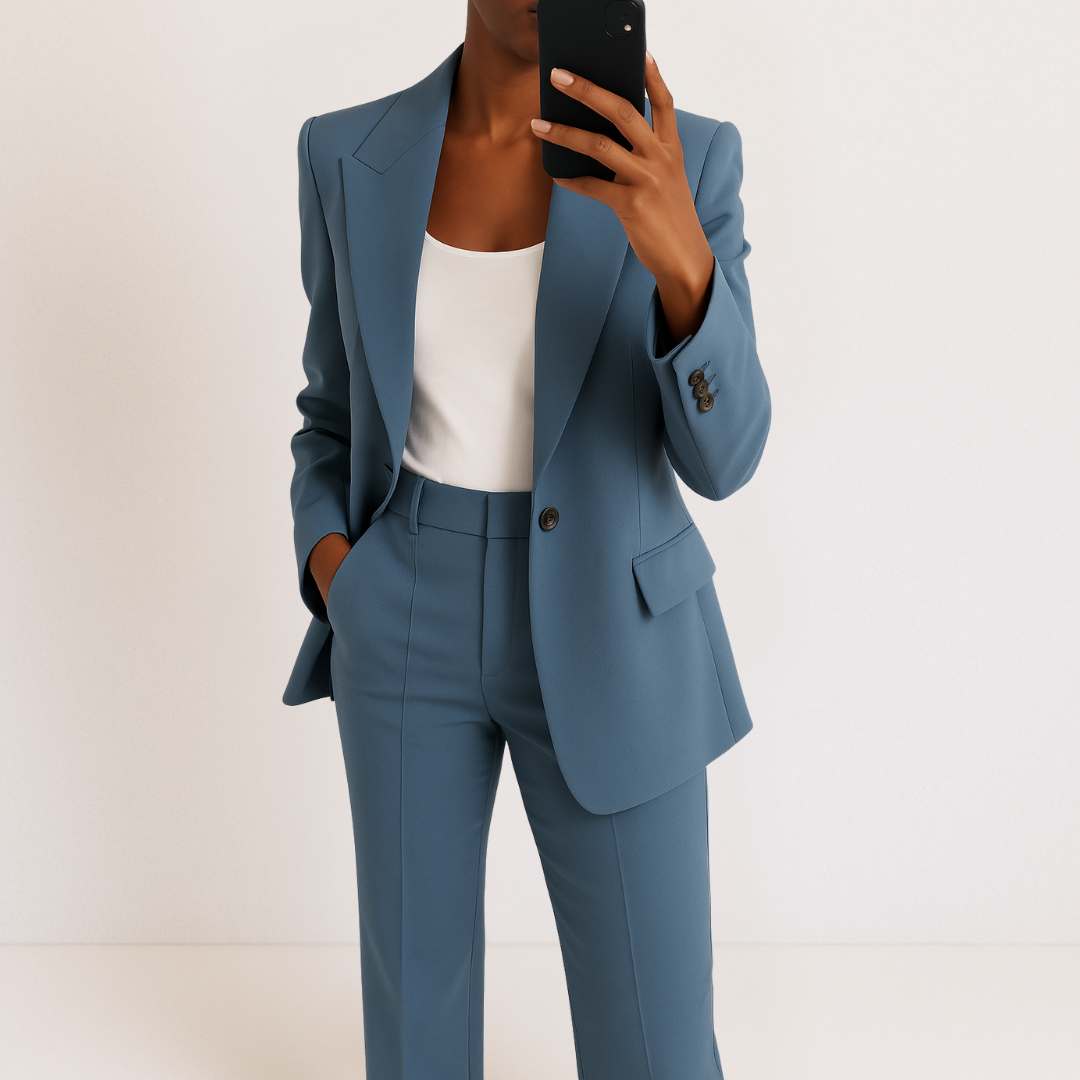 Melynda™ Stylish Two-Part Suit Set | Coordinated Top and Trousers