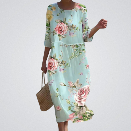 SHAE™ - Elegant Floral Maxi Dress