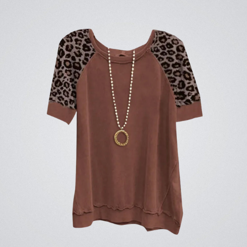UNAN™ - Vintage Leopard Print Top