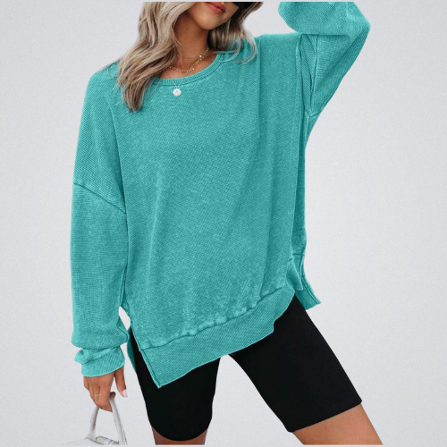 THALIENE™ - Casual Oversized Crewneck Long Sleeve Sweatshirt