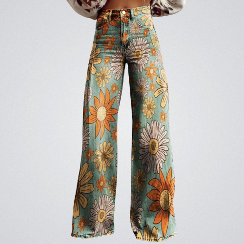 DAISY™ - Vintage Floral Wide-Leg Pants