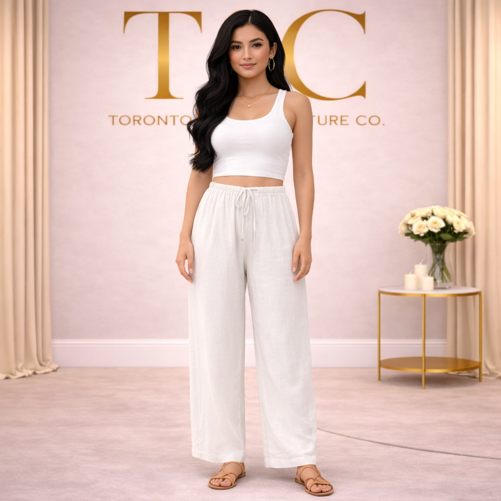 VIRENA™ – Relaxed Lightweight Wide Leg Summer Trousers